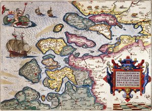 Mapa de Zelanda, c.1560